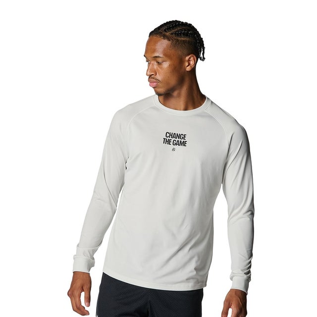 /メンズ/CURRY Tech Logo Long Sleeve T-Shirt （White Clay /  / Black）