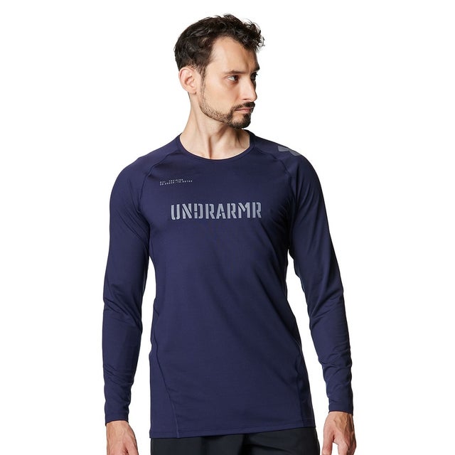 /メンズ/UA HG Fitted LS Nov （Midnight Navy /  /）