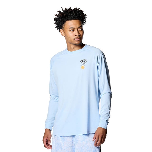 /メンズ/UA TECH GRAPHIC LS T-SHIRTS （Nimbus Blue /  /）