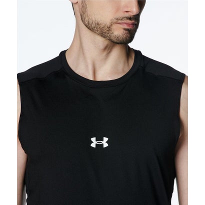 アンダーアーマー/メンズ/UA HEATGEAR COMFORT FITTED SLEEVELESS CREW NECK SHIRT （Black / /）｜詳細画像