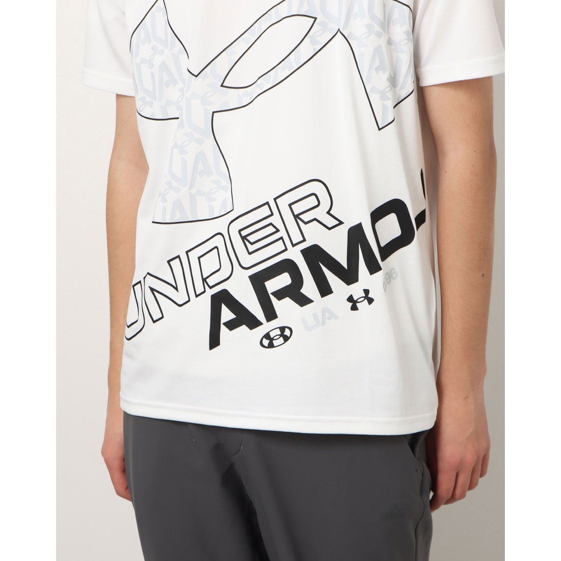 アンダーアーマー UNDER ARMOUR メンズ 半袖機能Tシャツ UA TECH BIG LOGO SS SEASONAL 1371907  （ホワイト）