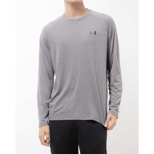 メンズ 長袖機能Tシャツ UAテック ロングスリーブシャツ 2.0 1358562 （Carbon HeatherBlack）