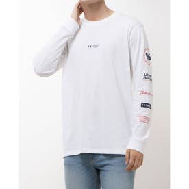 メンズ 長袖Tシャツ UAヘビーウエイト グラフィック ロングスリーブシャツ 1381360 （White）