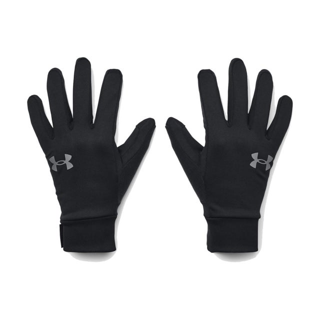 UA ストーム ライナーグローブ ユニセックス 手袋 防寒 撥水 保温 起毛 ニット フィット感 トレーニ （001 BLACK/PITCHGRAY）