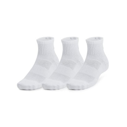 アンダーアーマー/UA TRAINING COTTON QUARTER SOCKS (3P) （White / White / Black）｜詳細画像