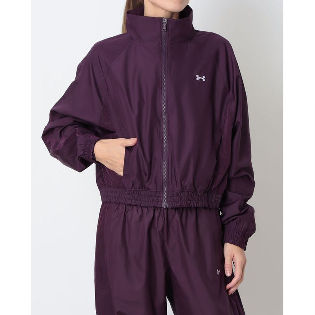 レディース ウインドジャケット UAアイコン ウーブン ジャケット 6013531 （Purple Echo /  / White）