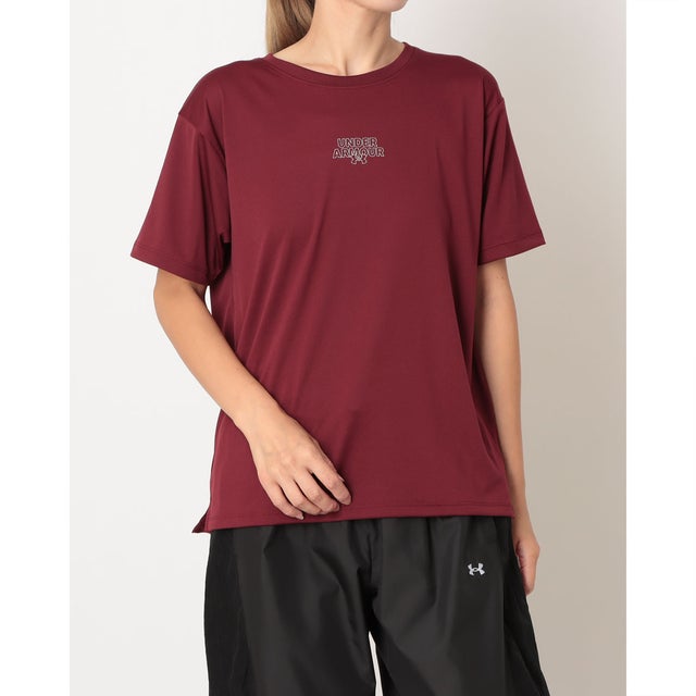 レディース 半袖機能Tシャツ UAテック グラフィック ボックス ショートスリーブ Tシャツ 6016800 （Vintage Maroon /  /）