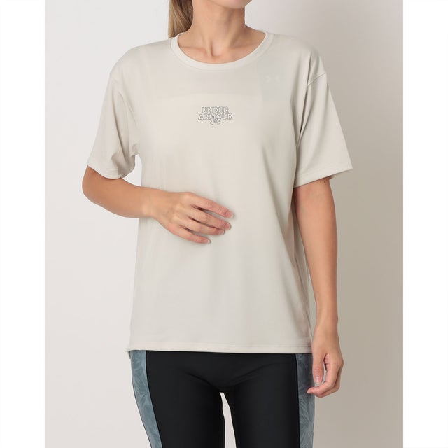 レディース 半袖機能Tシャツ UAテック グラフィック ボックス ショートスリーブ Tシャツ 6016800 （Summit White /  /）