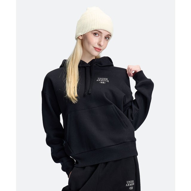 /レディス/UA RIVAL FLEECE GRAPHIC HOODIE （Ultimate Black /  /）