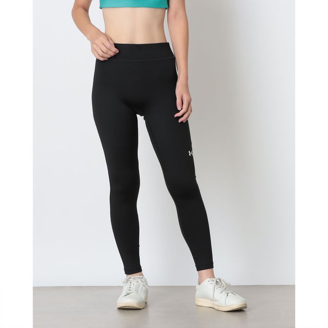 レディース フィットネス コンプレッションロングタイツ/スパッツ UAコールドギア レギンス 6013663 （Ultimate Black /  / White）
