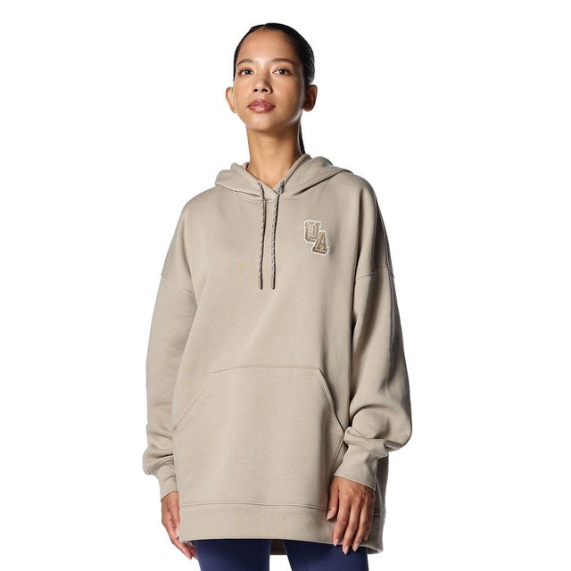 /レディス/UA RIVAL FLEECE TUNIC HOODIE （Timberwolf Taupe /  /）