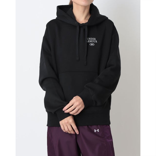 レディース ニットジャケット UAライバルフリース グラフィック フーディー 6016834 （Ultimate Black /  /）