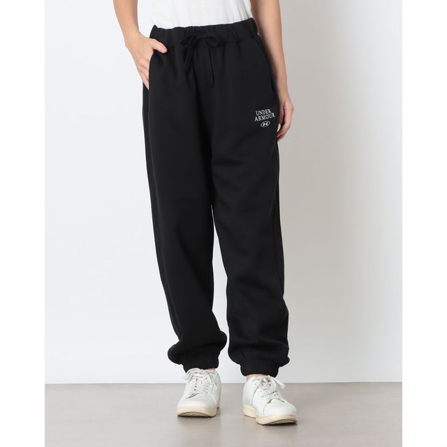 レディース ニットパンツ UAライバルフリース ジョガーパンツ 6016835 （Ultimate Black /  /）