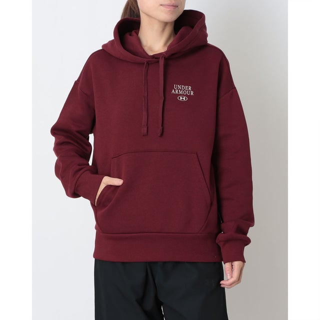 レディース ニットジャケット UAライバルフリース グラフィック フーディー 6016834 （Vintage Maroon /  /）