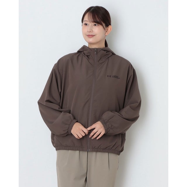 レディース ウインドジャケット UAトリコットライナー ウーブン ジャケット 6021395 （Peppercorn /  /）
