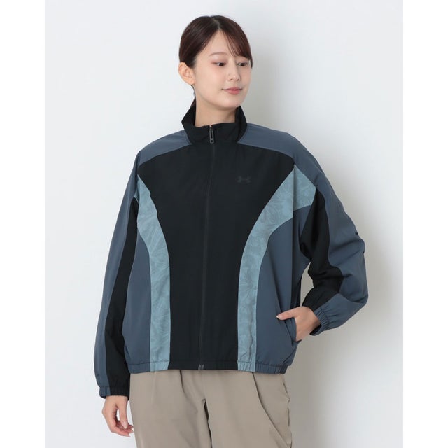 レディース ウインドジャケット UAトリコット ライナー ウーブン ジャケット 6016807 （Black /  /）