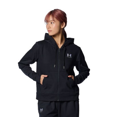 アンダーアーマー UNDER ARMOUR アンダーアーマー/レディス/UA ESHORT SLEEVE T-SHIRTENTIAL TERRY FULL ZIP HOODIE HOODIE （Black /  / White）｜詳細画像
