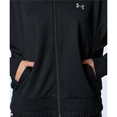 アンダーアーマー UNDER ARMOUR アンダーアーマー/レディス/UA TRACK JERSEY WOVEN FULL ZIP HOODIE （Black / /）｜詳細画像