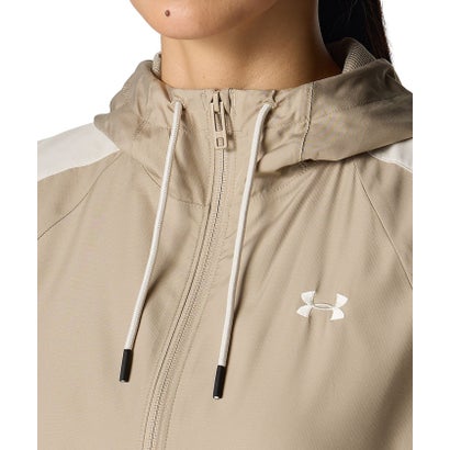 アンダーアーマー/レディス/UA MESH LINER WOVEN HOODIE （City Khaki /  /）｜詳細画像