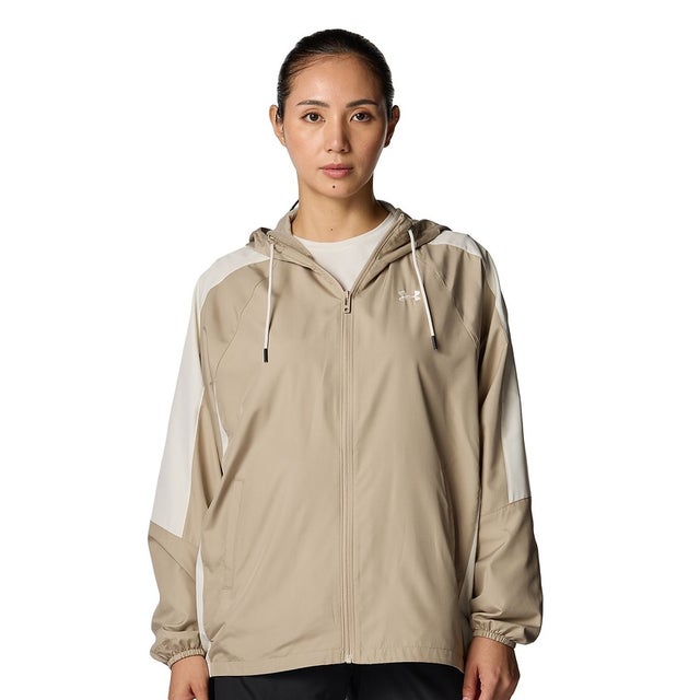 /レディス/UA MESH LINER WOVEN HOODIE （City Khaki /  /）