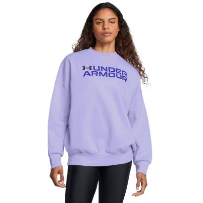 アンダーアーマー UNDER ARMOUR アンダーアーマー/レディス/F24 UA RIVAL FLEECE GRAPHIC OS BL CREW （Salt Purple /  / Black）｜詳細画像