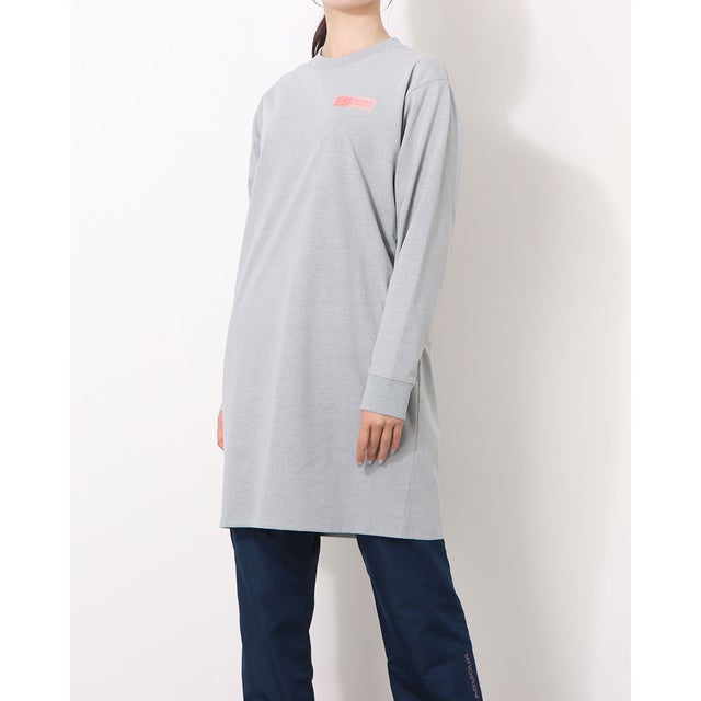 
                    レディース 長袖Tシャツ UA Cotton Oversized LS Dress 1369328 （グレー）