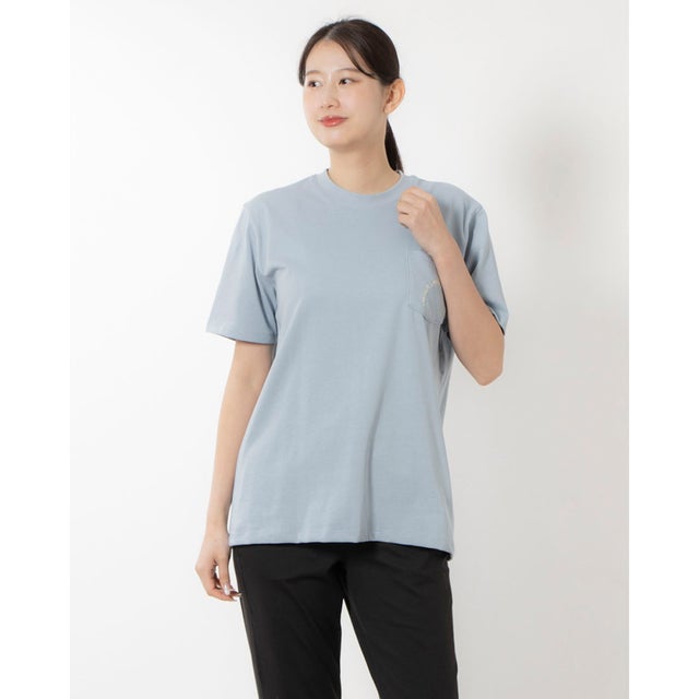 
                    レディース 半袖Tシャツ UAヘビーウェイト オーバーサイズ ポケット ショートスリーブTシャツ 1385477 （Harbor Blue /  /）
