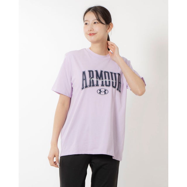 
                    レディース 半袖Tシャツ UAヘビーウェイト オーバーサイズ ショートスリーブTシャツ 1384718 （Purple Ace /  /）