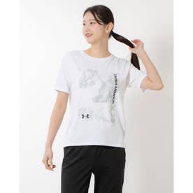 レディース 半袖機能Tシャツ UAテック ボックス プリント ショートスリーブTシャツ 1385472 （White / /）