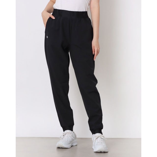 レディース クロスパンツ UAアーマースポーツ ウーブン パンツ 1382727 （Black /  / White）