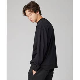 【MEN】リラックスフィットクルーネック Tシャツ （ブラック系）