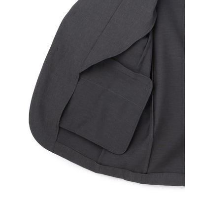【洗える/ストレッチ/イージーケア/吸水速乾】WOOL TOUCH 機能美ジャケット （チャコール）｜詳細画像