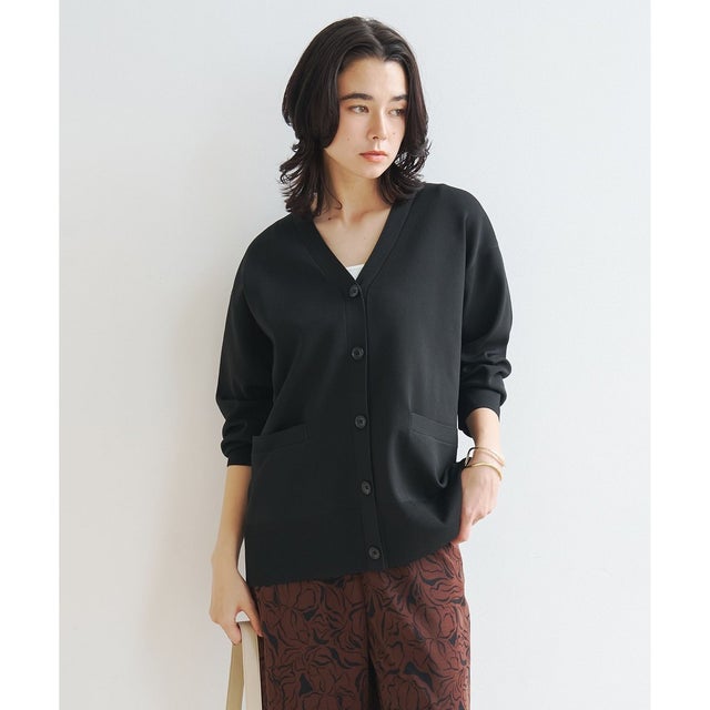 BEAUTY FORM KNIT Vカーディガン （ブラック）