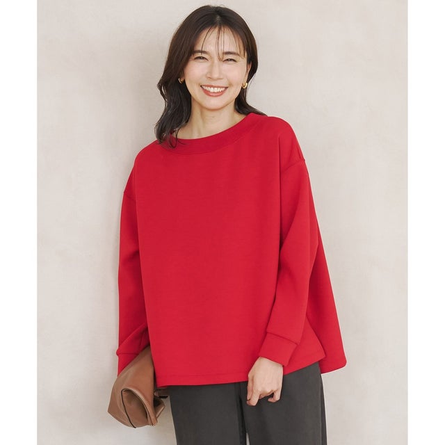 BEAUTY FORM JERSEY サイドスリット プルオーバー （レッド）