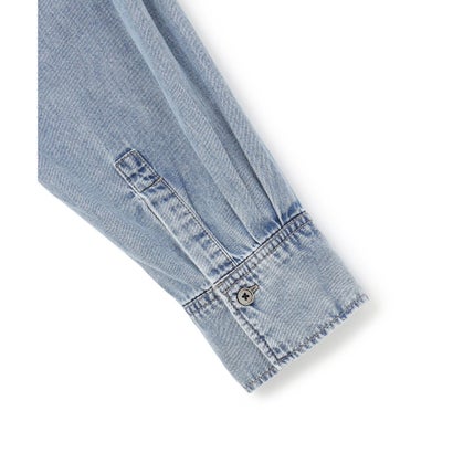 UNFILO DENIM クロップドシャツ （ライトブルー）｜詳細画像