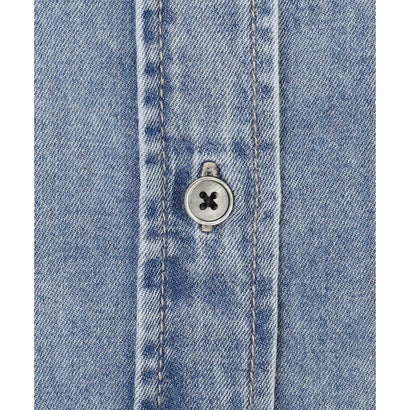 UNFILO DENIM クロップドシャツ （ライトブルー）｜詳細画像