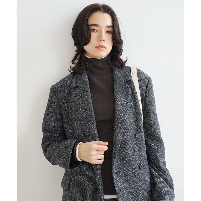 【暖かさ＆着心地の良さで大ヒット/新色追加】コットンカシミヤ タートルネックカットソー （[NEW]ブラウン）