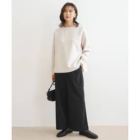 ストレッチコーデュロイ ワイドパンツ （チャコール）