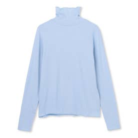 【暖かさ＆着心地の良さで大ヒット】コットンカシミヤ タートルネックカットソー （[NEW]ライトブルー）