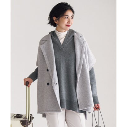 【暖かさ＆着心地の良さで大ヒット】コットンカシミヤ タートルネックカットソー （[NEW]ボーダー）｜詳細画像