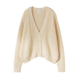 CABLE KNIT CARDIGAN （IVORY）