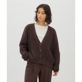 CABLE KNIT CARDIGAN （BROWN）