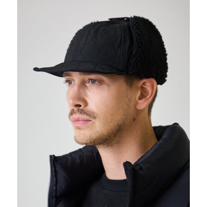 Basiquenti Quilting Short Flap Cap （ブラック）｜詳細画像