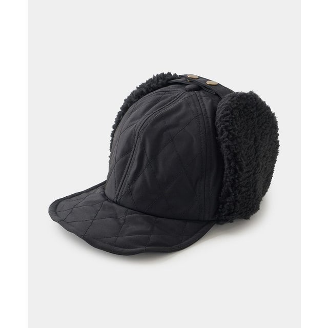 Basiquenti Quilting Short Flap Cap （ブラック）
