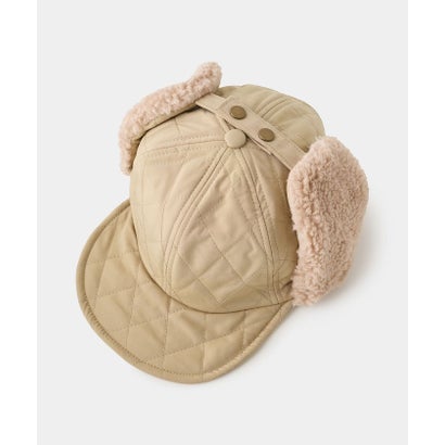 Basiquenti Quilting Short Flap Cap （ベージュ）｜詳細画像