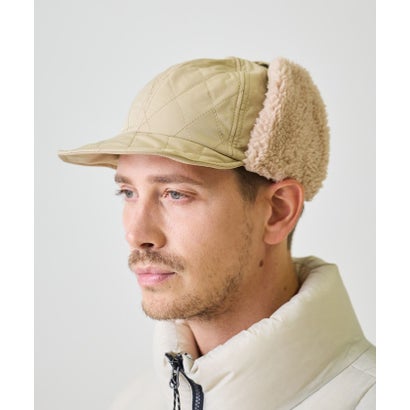 Basiquenti Quilting Short Flap Cap （ベージュ）｜詳細画像