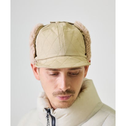 Basiquenti Quilting Short Flap Cap （ベージュ）｜詳細画像