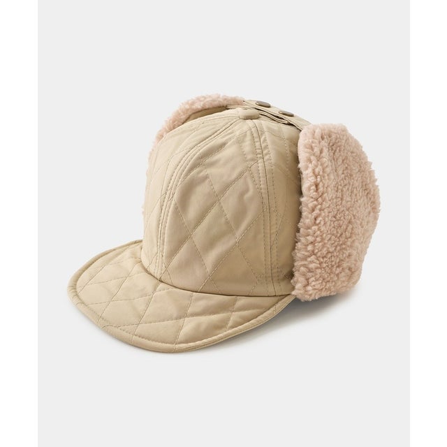 Basiquenti Quilting Short Flap Cap （ベージュ）