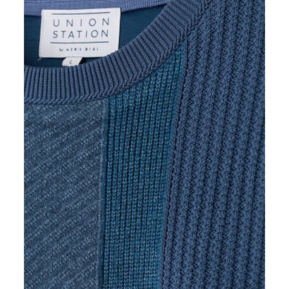 ユニオンステーション UNION STATION ダンボール×異素材コンビ カラーブロックスウェット （グレー系）｜詳細画像