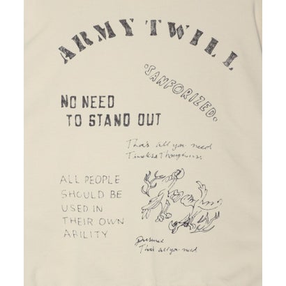 ARMY TWILL Crew Neck Sweat_Print （チャコールグレー）｜詳細画像
